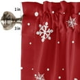 thumbnail image 5 of Goory Single Curtain Panel Xmas Rod Pocket Short Curtain Kitchen Valance Cafe Tier Bathroom Scarf Slot Top Window Curtain Christmas Window Drape Christmas Short Curtain H W:69"x H:22", 5 of 5