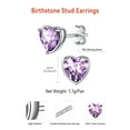 thumbnail image 5 of FaithHeart June Birthstone Heart Stud Earrings for Women 925 Sterling Silver Birthday Mother's Day Hypoallergenic Jewelry with Gift Box, 5 of 8