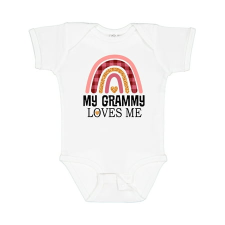 

Inktastic My Grammy Loves Me Girls Boho Rainbow Gift Baby Girl Bodysuit
