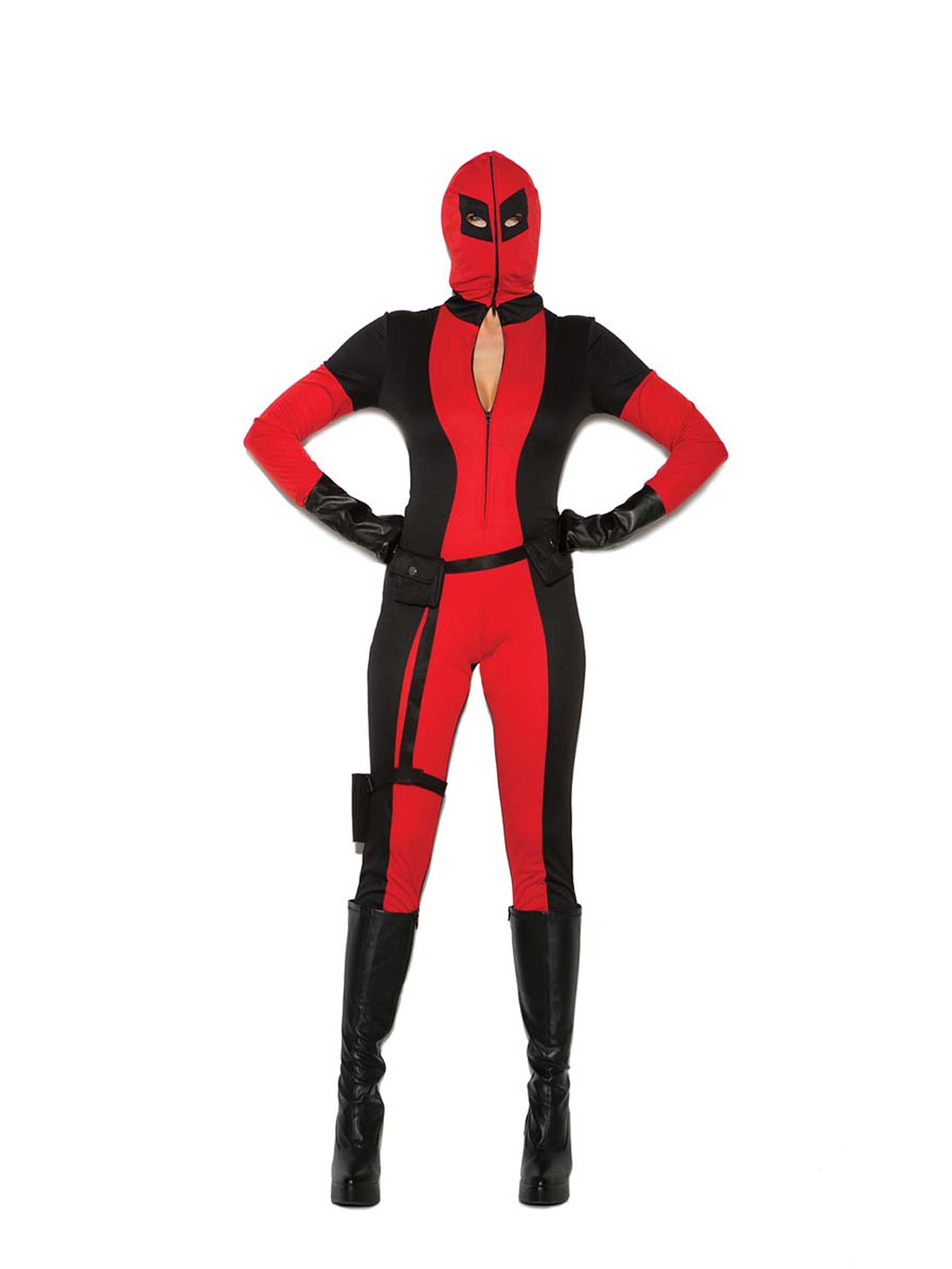 5 pc costume includes jumpsuit utility belt with holsters belt Secret Agent