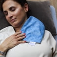 thumbnail image 3 of Sacksy Thyme Unscented Flaxseed Filler Heating Pad for Stress Relief and Therapy, Blue, 3 of 6