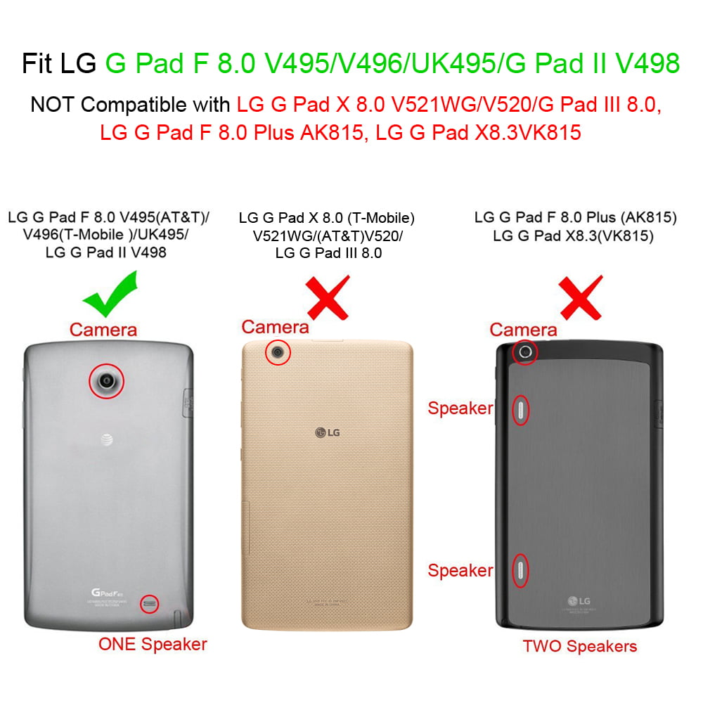For LG G PAD F 8.0 V495 LG-V495 V496 UK495 Verizon AT&T LCD Touch Screen TKS 