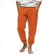 thumbnail image 2 of Mohiass Mens Sweatpants Joggers High Waisted Drawstring Casual Pants with Pockets Baggy Workout Athletic Comfy Tapered Joggers Saffron 2XL, 2 of 8