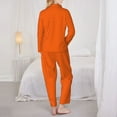 thumbnail image 3 of Bingfone Womens Pajama Sets Orange Scales Print,Long Sleeve Loungewear Pajamas Set-Large, 3 of 8