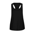 thumbnail image 6 of Tank Tops for Women Loose Fit Sleeveless Backless Yoga Running Exercise Gym Vest Black Basic Fitted Summer Clothes L, 6 of 7