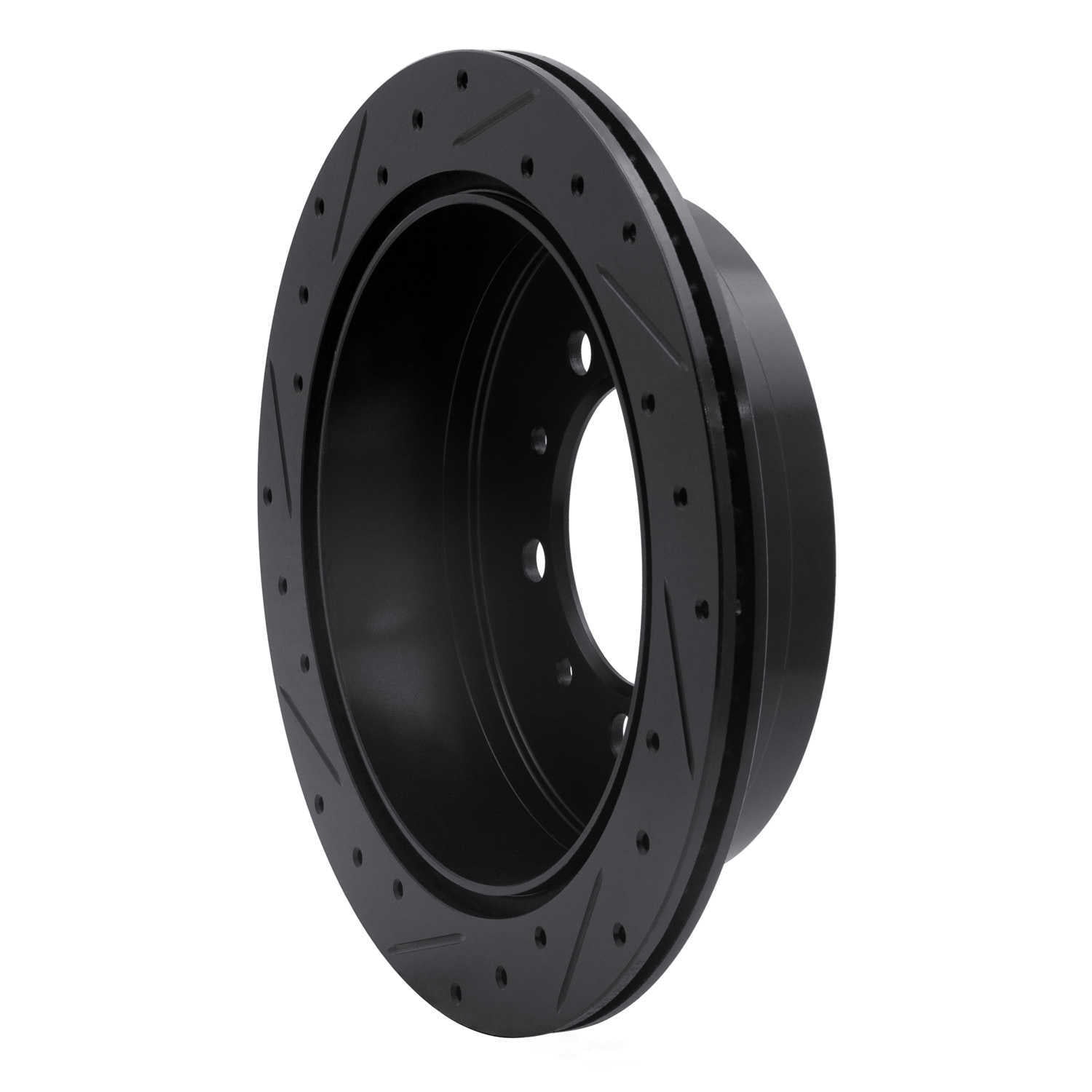 Dynamic Friction Company 633-76137R DFC Brake Rotor - Drilled And Slotted - Black