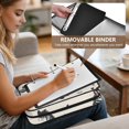 thumbnail image 5 of Haosy Accordion File Organizer Zipper Binder 500 Sheet 6-Tab Expanding File Folder Multi-Pocket 1.2 Inch 3 Ring Cartoon Zebras and Leaf, 5 of 7