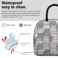 thumbnail image 3 of Gray and White Cat White Pattern Insulated Leakproof Lunch Box for Work, Lunch Bag for Women Men, Loncheras Para Mujer for Beach Travel Picnic Camping, 3 of 6
