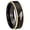 Black And Gold Step Edge, variant on Crow Concave Black Tungsten Men Ring 10MM