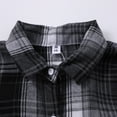 thumbnail image 5 of Plaid Shirts for Women, Yigetop Spring and Autumn Women's Checkered Shirt New Retro Style Loose Long Sleeved Shirt Coat Womens Work Tops Black S, 5 of 9