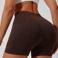 thumbnail image 6 of Women’s High Waisted Workout Shorts with Pockets Tummy Control Seamless Yoga Biker Shorts for Running Gym Fitness Casual Activewear, 6 of 7