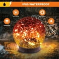 thumbnail image 6 of Lysliv Solar Globe Lights Outdoor Waterproof-Solar Balls-Solar Garden Lights-Solar Orbs for Outside Red 4 Globes Cracked Glass Ball for Lawn Patio Yard Backyard Decorations, 6 of 8