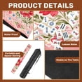 thumbnail image 6 of Mahjong Mat 31.5" x 31.5" Colorful Floral Watercolor Red Pink Blue Yellow Flowers Decorative Non-Slip Noise Reduction American Mahjong Tiles Table Cover for Dominoes Poker Card Board Games Gift, 6 of 8