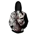 thumbnail image 2 of Ropa de otoño para hombre, sudadera con capucha estampada con máscara de fantasma para mujer, sudadera con cremallera, sudadera con capucha holgada de moda, ropa de calle Harajuku, 2 of 4