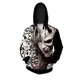 thumbnail image 2 of Ropa de otoño para hombre, sudadera con capucha estampada con máscara de fantasma para mujer, sudadera con cremallera, sudadera con capucha holgada de moda, ropa de calle Harajuku, 2 of 5