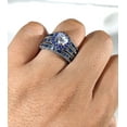 thumbnail image 5 of Matching Rings White Gold Plated Couple Rings luxury CZ Wedding Ring Sets for Him and Her, 5 of 6