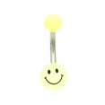 thumbnail image 4 of Belly Button Ring pack of two Smiley Faces Glow in the Dark 14g, 4 of 6
