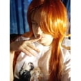 thumbnail image 3 of Peluca Naranja Cobrizo Cabello Liso Largo Fibra Sintetica con Fleco naranja Unitalla Lymalimoon SW Lisa Naranja Cobrizo, 3 of 5
