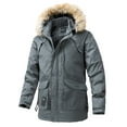 thumbnail image 2 of Winter Coat Warm Outdoor Casual Jacket With Belt Zip Front Closure Slim Fit Insulated Padded Quilted Side Pockets For Cold Weather, 2 of 4