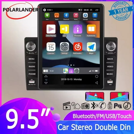 Touch Screen Car Stereo Car Radio Multimedia Player 2 DIN 9.5'' Bluetooth ​IPS Capacitive Built-in carplay/ Android auto