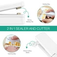 thumbnail image 6 of Mini Bag Sealer, AMIR 2PACK Rechargeable Bag Heat Sealers 2 in 1 Portable Sealer&Cutter Heat Sealer for Plastic Bags Mini Vacuum Bag Sealers for Chips Snacks Food, 6 of 8