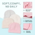 thumbnail image 3 of Cotton Newborn Baby Boys Hat Baby Beanie for Girls Newborn Hospital Hat Autumn Winter (4PCS-A,0-6 Months), 3 of 6