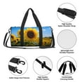thumbnail image 4 of Honeii Sky Golden Sunflower Field B Print Duffle Bag and Adjustable Strap,Foldable Travel Duffel Bags for Men Women,Waterproof Duffel Bags, 4 of 6