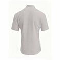 thumbnail image 5 of Maqroz Mens Fashion Tops Casual Short Sleeve Button Down Shirt Crinkle Texture Lightweight Vacation Holiday Resort Wear Essential, 5 of 7
