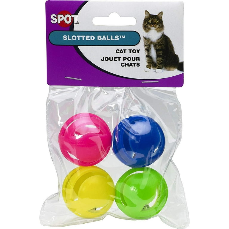 Ethical Pet Spot 4-Pack Slotted Balls with Bells - Colorful, Indestructible Cat  Toys - Walmart.com
