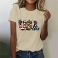 thumbnail image 2 of WREESH Womens USA Shirts 4th of July T-Shirt Patriotic Shirts Breathable Casual Summer Short Sleeve Tee, 2 of 5