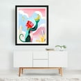thumbnail image 3 of Lunar Harvest: A Monkey's Celestial Cravings - Painting Animal Whimsical Illustration Surrealism Modern Art Tropical Fruit Black Framed Wall Art Print 16 x 20 inches, 3 of 4