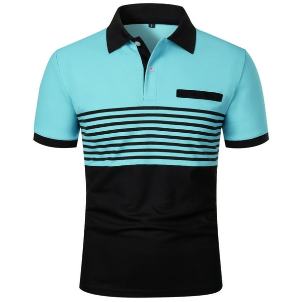 Camisas de Manga Larga para Hombres Casual Botón Sólido Suéter Camiseta Solapa, Poliéster Ligero para Primavera Verano