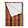 thumbnail image 2 of Abstract Soft Flannel Fleece Throw Blanket, Spiraling Dotted on a Pale Maroon Tone Background, Cozy Plush for Indoor and Outdoor Use, 60" x 80", Dark Maroon Yellow, by Ambesonne, 2 of 5