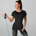 thumbnail image 2 of Lsupdaol 1 Pack Women's Compression Shirts Short Sleeve Workout Tops Running Athletic Yoga T-Shirt for Gym Sports Gear Quick Dry, 2 of 6
