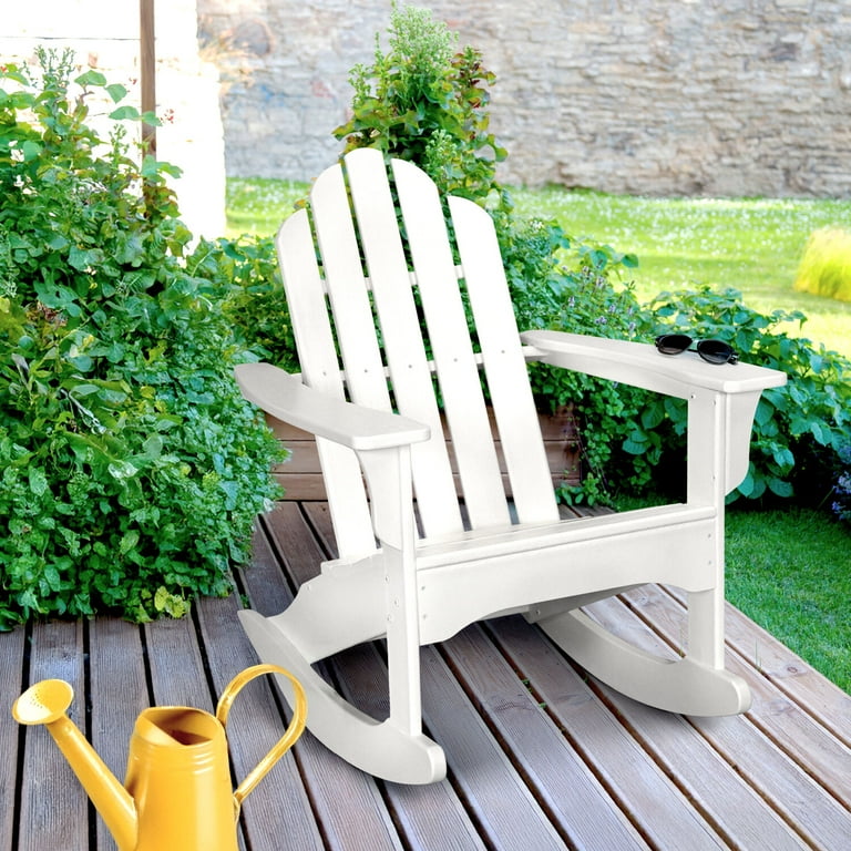 Hanover All-Weather Adirondack Rocking Chair in White - Walmart.com
