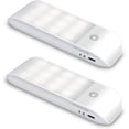 thumbnail image 1 of Lámpara de armario con sensor de movimiento automático de 2 piezas, luz nocturna portátil, LED recargable por USB con pegatinas magnéticas, cálida para armario, pasillo y escalera., 1 of 5