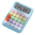 thumbnail image 2 of Handheld Mechanical Button Calculator Desk Calculator for Office Home School Blue, 2 of 8