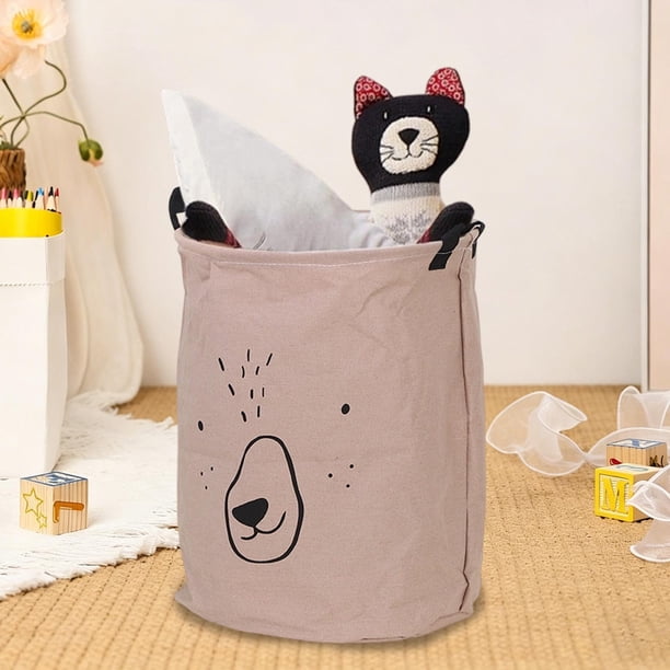 Cesta de almacenamiento de tela plegable: cesta de lona resistente para ropa, juguetes y organización del hogar con asas reforzadas y diseño plegable.