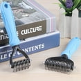 thumbnail image 4 of Pet Brush Stainless Steel Dematting Pet Comb Cat Shedding Tool Dog Comb, 4 of 5