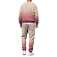 thumbnail image 5 of Mens Sweatsuits 2 Piece Sets Long Sleeve Oversized Pullover Sweatshirts And Elastic Waist Gradient Print Sweatpants Athletic Tracksuits, 5 of 5