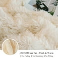 thumbnail image 5 of XeGe 2 Piece Fluffy Faux Fur Duvet Cover Set Twin, Luxury Ultra Soft Velvet Shaggy Plush Bedding Set, Off White Fuzzy Comforter Cover with 1 Furry Pillowcase, Zipper Closure, Twin Size, Beige, 5 of 7