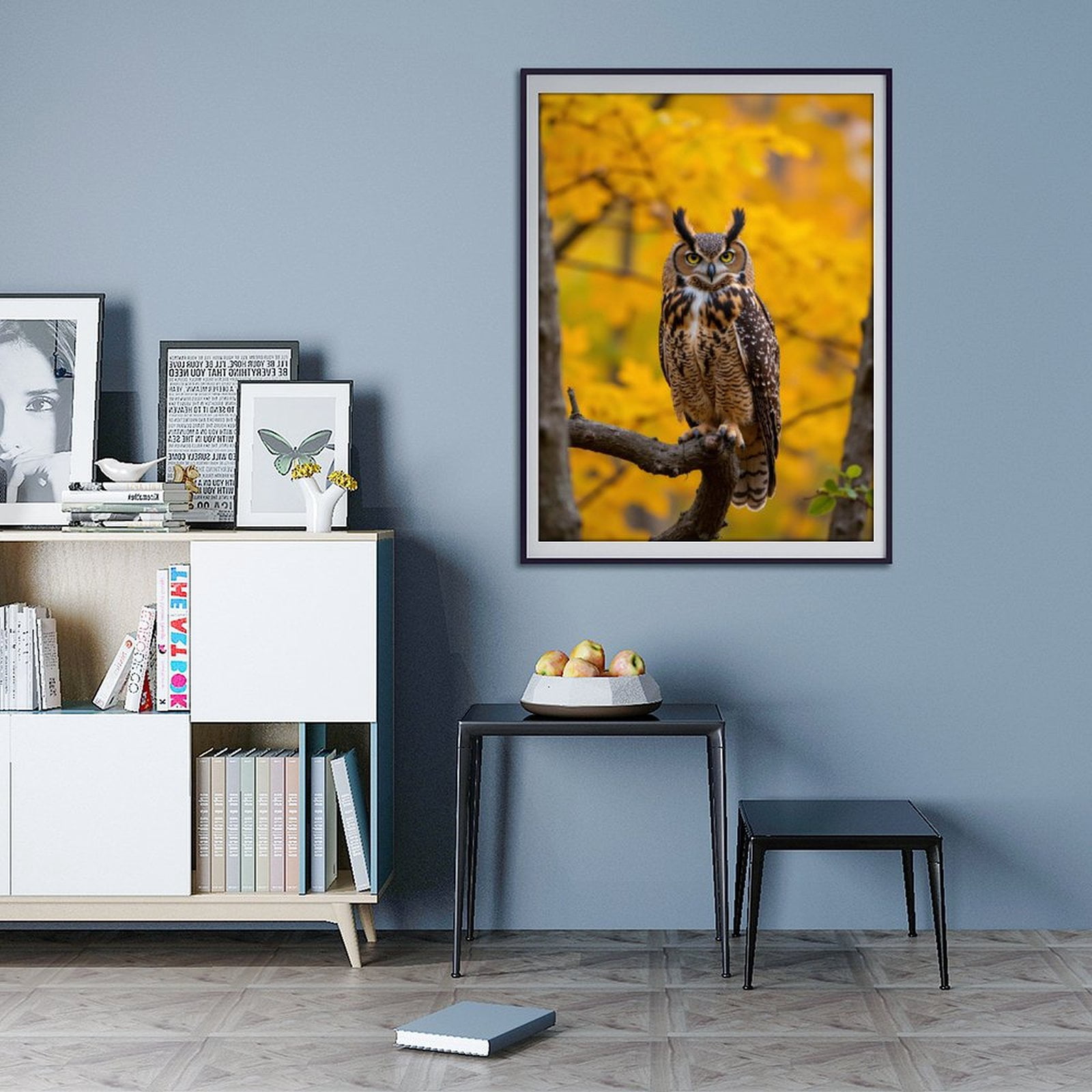 Diamond Art Kits for Adults - 5d Owl Autumn Perch Golden Leaves Diamond Painting for Adults, Diamond Art for Adults Beginners, Diamond Painting Kits for Adults for Home Wall Decor