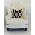 thumbnail image 2 of Plutus 20" x 30" Jagged Fringe Luxury Throw Pillow in Black and Beige, 2 of 3