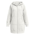 thumbnail image 5 of NominalSnug Zip up Long Hoodies for Women Comfy Jackets Fall Hooded Tunic Sweatshirts with Pockets, 5 of 8