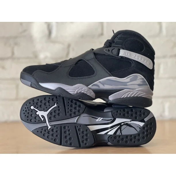 Ni - ke Ni - ke Air Jordan 8 Retro Winter Black Metallic Silver FD1334-001 Men Size 10 New