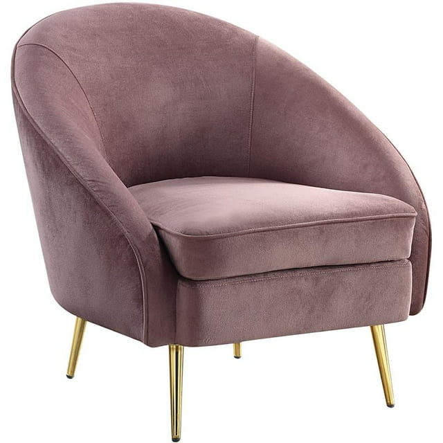 ACME Chaise Rembourrée en Velours Abey Rose