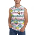 thumbnail image 2 of Goofa Space Doodle Printed Men's Sleeveless T-Shirt - Athletic Gym Workout Tank Top for Men - Moisture-Wicking, UPF 30+ Quick-Dry Muscle Tee-XX-Large, 2 of 8