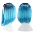 thumbnail image 3 of MasteelfCA Womens Bob Wig Gradient Color Cosplay Synthetic Hair Wig Short Straight Wigs Lace High Temperature Bob Wig (Gradient Blue), 3 of 7