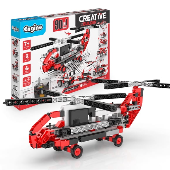 Engino- Inventor Stem Toys 90 modelos motorizados juguetes educativos para niños 7 Kit de ingeniería Stem Building Toys regalos para niños y niñas