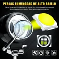 thumbnail image 4 of Faros Auxiliares Led Lupa Ojos De Ángel Moto 3 Modos Niebla, 4 of 8